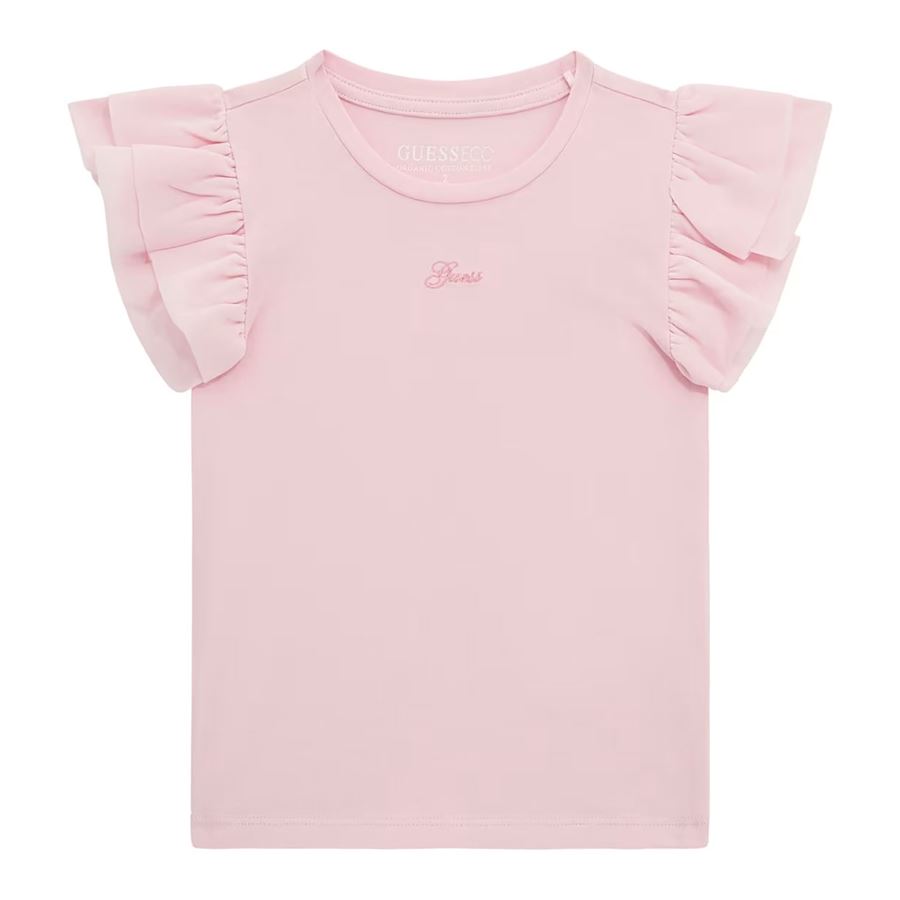 W/chiffon Frills Ss T-shirt manica corta da bambina Guess Kids | K5RI22/K6YW4G65U
